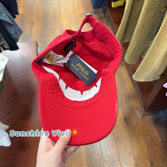 NWT POLO Ralph Lauren Women's Classic Sport Pickleball Golf Hat Red - Picture 5 of 5